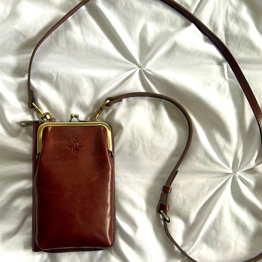 Patricia Nash Pertina Frame Crossbody in British Tan